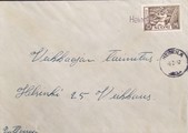 Suomi - Heinola 1 postipysäkkileima - 5.2.52 kuorella Suomi - Heinola 1 postipysäkkileima - 5.2.52 kuorella
