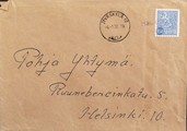 Suomi - Haukilampi postipysäkkileima - Jyväskylä 4.1.72 kuorella Suomi - Haukilampi postipysäkkileima - Jyväskylä 4.1.72 kuorella