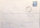 Suomi - Hiismäki postipysäkkileima - Juva 23.10.67 kuorella Suomi - Hiismäki postipysäkkileima - Juva 23.10.67 kuorella