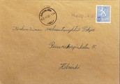 Suomi - Haapakallio postipysäkkileima - Savonlinna 25.5.65 kuorella Suomi - Haapakallio postipysäkkileima - Savonlinna 25.5.65 kuorella