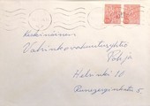 Suomi - Hotila postipysäkkileima kuorella Suomi - Hotila postipysäkkileima kuorella