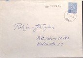 Suomi - Harmaansalo postipysäkkileima - Satöskoski 16.12.67 kuorella Suomi - Harmaansalo postipysäkkileima - Satöskoski 16.12.67 kuorella