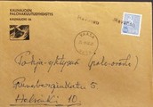 Suomi - Havunen postipysäkkileima - Vaasa 25.9.68 kuorella Suomi - Havunen postipysäkkileima - Vaasa 25.9.68 kuorella