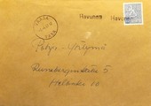 Suomi - Havunen postipysäkkileima - Vaasa 3.4.67 kuorella Suomi - Havunen postipysäkkileima - Vaasa 3.4.67 kuorella