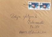 Suomi - Huusko postipysäkkileima kuorella Suomi - Huusko postipysäkkileima kuorella