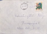 Suomi - Honkaranta postipysäkkileima - Iisalmi 31.1.75 kuorella Suomi - Honkaranta postipysäkkileima - Iisalmi 31.1.75 kuorella
