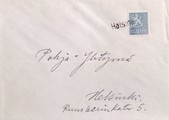 Suomi - Hatsina postipysäkkileima kuorella Suomi - Hatsina postipysäkkileima kuorella
