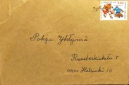Suomi - Jarhoinen postipysäkkileima kuorella Suomi - Jarhoinen postipysäkkileima kuorella