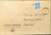 Suomi - Jokimaa postipysäkkileima - Turenki 23.11.66 kuorella Suomi - Jokimaa postipysäkkileima - Turenki 23.11.66 kuorella