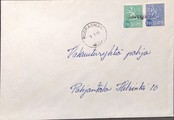 Suomi - Joutsjärvi postipysäkkileima - Ruorasmäki 9.1.70 kuorella Suomi - Joutsjärvi postipysäkkileima - Ruorasmäki 9.1.70 kuorella
