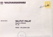 Suomi - Jaakkola postipysäkkileima kuorella Suomi - Jaakkola postipysäkkileima kuorella