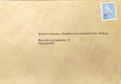 Suomi - Jokisalo postipysäkkileima kuorella Suomi - Jokisalo postipysäkkileima kuorella