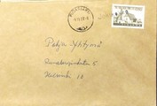 Suomi - Jokilaakko postipysäkkileima - Pudasjärvi 9.11.72 kuorella Suomi - Jokilaakko postipysäkkileima - Pudasjärvi 9.11.72 kuorella