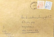 Suomi - Joutenniva postipysäkkileima - Pyhäsalmi 5.11.70 kuorella Suomi - Joutenniva postipysäkkileima - Pyhäsalmi 5.11.70 kuorella