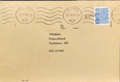 Suomi - Kokkoneva postipysäkkileima - Jyväskylä 11.10.69 kuorella Suomi - Kokkoneva postipysäkkileima - Jyväskylä 11.10.69 kuorella
