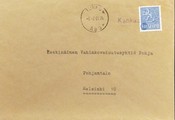 Suomi - Kankaanranta postipysäkkileima - Turku 6.2.69 kuorella Suomi - Kankaanranta postipysäkkileima - Turku 6.2.69 kuorella