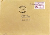 Suomi - Kokkoneva postipysäkkileima - Perho 3.3.69 kuorella Suomi - Kokkoneva postipysäkkileima - Perho 3.3.69 kuorella