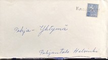 Suomi - Kuuselanmäki postipysäkkileima kuorella Suomi - Kuuselanmäki postipysäkkileima kuorella