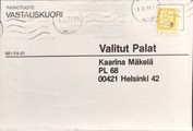 Suomi - Kinnas postipysäkkileima kuorella Suomi - Kinnas postipysäkkileima kuorella