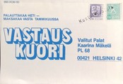 Suomi - Kostula postipysäkkileima kuorella Suomi - Kostula postipysäkkileima kuorella