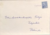 Suomi - Kankaanranta postipysäkkileima kuorella Suomi - Kankaanranta postipysäkkileima kuorella