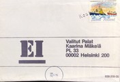 Suomi - Kostula postipysäkkileima kuorella Suomi - Kostula postipysäkkileima kuorella