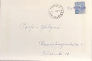 Suomi - Kivikangas postipysäkkileima - Kokkola 17.1.68 kuorella Suomi - Kivikangas postipysäkkileima - Kokkola 17.1.68 kuorella