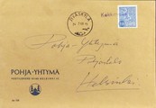 Suomi - Kokkoneva postipysäkkileima - Jyväskylä 24.7.68 kuorella Suomi - Kokkoneva postipysäkkileima - Jyväskylä 24.7.68 kuorella