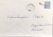 Suomi - Kesusmaa postipysäkkileima - Kirjavala 23.10.67 kuorella Suomi - Kesusmaa postipysäkkileima - Kirjavala 23.10.67 kuorella