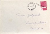 Suomi - Kesusmaa postipysäkkileima - Kirjavala 6.8.68 kuorella Suomi - Kesusmaa postipysäkkileima - Kirjavala 6.8.68 kuorella