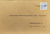 Suomi - Kaupinmäki postipysäkkileima kuorella Suomi - Kaupinmäki postipysäkkileima kuorella