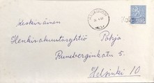 Suomi - Koliseva postipysäkkileima - Haukivuori 26.4.68 kuorella Suomi - Koliseva postipysäkkileima - Haukivuori 26.4.68 kuorella