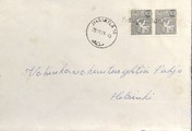 Suomi - Kaupinmäki postipysäkkileima - Jyväskylä 10 20.11.73 kuorella Suomi - Kaupinmäki postipysäkkileima - Jyväskylä 10 20.11.73 kuorella