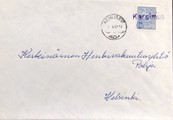 Suomi - Karsimus postipysäkkileima - Kemijärvi 3.8.67 kuorella Suomi - Karsimus postipysäkkileima - Kemijärvi 3.8.67 kuorella