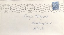 Suomi - Kaihtula postipysäkkileima - Lappeenranta 14.6.65 kuorella Suomi - Kaihtula postipysäkkileima - Lappeenranta 14.6.65 kuorella