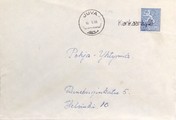 Suomi - Kankaankylä postipysäkkileima - Juva 16.9.66 kuorella Suomi - Kankaankylä postipysäkkileima - Juva 16.9.66 kuorella
