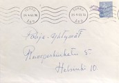Suomi - Killala postipysäkkileima - Turku 24.4.68 kuorella Suomi - Killala postipysäkkileima - Turku 24.4.68 kuorella