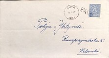 Suomi - Kiiskilä postipysäkkileima - Juva 18.8.67 kuorella Suomi - Kiiskilä postipysäkkileima - Juva 18.8.67 kuorella