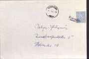 Suomi - Kivisalmi postipysäkkileima - Suonenjoki 21.9.67 kuorella Suomi - Kivisalmi postipysäkkileima - Suonenjoki 21.9.67 kuorella