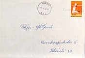 Suomi - Kankaanranta postipysäkkileima - Turku 5.8.70 kuorella Suomi - Kankaanranta postipysäkkileima - Turku 5.8.70 kuorella