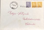 Suomi - Kallio-Aho postipysäkkileima - Hankasalmi as. 21.VII,66 kuorella Suomi - Kallio-Aho postipysäkkileima - Hankasalmi as. 21.VII,66 kuorella