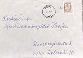 Suomi - Kolu postipysäkkileima - Soini 27.5.75 kuorella Suomi - Kolu postipysäkkileima - Soini 27.5.75 kuorella