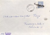 Suomi - Kupinpuro postipysäkkileima - Joensuu 26.8.68 kuorella Suomi - Kupinpuro postipysäkkileima - Joensuu 26.8.68 kuorella