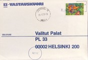 Suomi - Kimas postipysäkkileima - Joensuu 10 20.3.79 kuorella Suomi - Kimas postipysäkkileima - Joensuu 10 20.3.79 kuorella