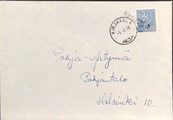 Suomi - Kesusmaa postipysäkkileima - Kirjavala 5.2.70 kuorella Suomi - Kesusmaa postipysäkkileima - Kirjavala 5.2.70 kuorella
