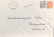 Suomi - Kankaanranta postipysäkkileima - Turku 10.1.71 kuorella Suomi - Kankaanranta postipysäkkileima - Turku 10.1.71 kuorella