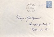 Suomi - Kankaanranta postipysäkkileima - Turku 31.10.70 kuorella Suomi - Kankaanranta postipysäkkileima - Turku 31.10.70 kuorella