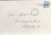 Suomi - Koikkalainen postipysäkkileima - Juva 14.6.71 kuorella Suomi - Koikkalainen postipysäkkileima - Juva 14.6.71 kuorella