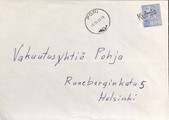 Suomi - Kulmia postipysäkkileima - Pori 25.10.65 kuorella Suomi - Kulmia postipysäkkileima - Pori 25.10.65 kuorella