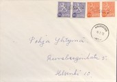 Suomi - Koliseva postipysäkkileima - Haukivuori 18.2.70 kuorella Suomi - Koliseva postipysäkkileima - Haukivuori 18.2.70 kuorella